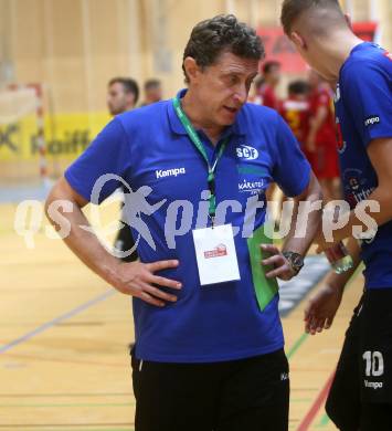 Handball Bundesliga. HLA. SC Kelag Ferlach gegen UHK Krems. Trainer Sinisa Markota (SCF). Ferlach, am 28.9.2019.
Foto: Kuess
---
pressefotos, pressefotografie, kuess, qs, qspictures, sport, bild, bilder, bilddatenbank