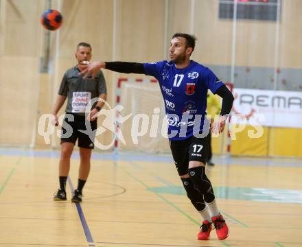 Handball Bundesliga. HLA. SC Kelag Ferlach gegen UHK Krems. Izudin Mujanovic (SCF). Ferlach, am 28.9.2019.
Foto: Kuess
---
pressefotos, pressefotografie, kuess, qs, qspictures, sport, bild, bilder, bilddatenbank