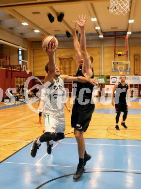 Basketball 2. Bundesliga. Grunddurchgang 3. Runde. KOS Celovec gegen Mistelbach Mustangs. Tiso Cvetkovic, (KOS Celovec), Jakub Krakovic  (Mustangs). Klagenfurt, am 5.10.2019.
Foto: Kuess
www.qspictures.net

---
pressefotos, pressefotografie, kuess, qs, qspictures, sport, bild, bilder, bilddatenbank