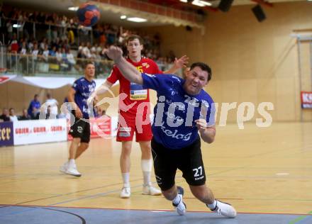 Handball Bundesliga. HLA. SC Kelag Ferlach gegen UHK Krems. Blaz Klec,  (SCF). Ferlach, am 28.9.2019.
Foto: Kuess
---
pressefotos, pressefotografie, kuess, qs, qspictures, sport, bild, bilder, bilddatenbank