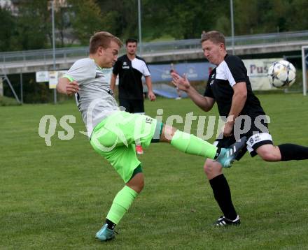Fussball. 2. Klasse C. Gurk gegen Soerg. Moritz Thomas Lassnig (Gurk),  Michael Rauter (Soerg). Gurk, 28.9.2019.
Foto: Kuess
www.qspictures.net
---
pressefotos, pressefotografie, kuess, qs, qspictures, sport, bild, bilder, bilddatenbank