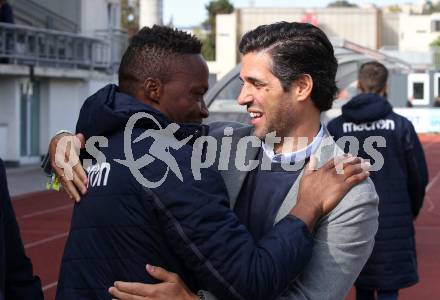 Fussball Bundesliga. RZ Pellets WAC gegen spusu SKN St. Poelten. Issiaka Ouedraogo, Jacobo. Wolfsberg, am 6.10.2019.
Foto: Kuess
www.qspictures.net

---
pressefotos, pressefotografie, kuess, qs, qspictures, sport, bild, bilder, bilddatenbank