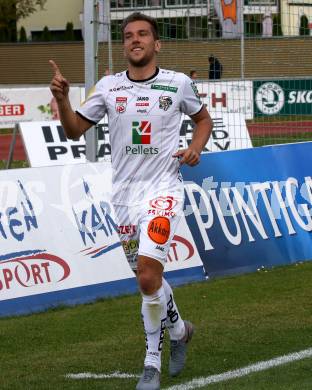 Fussball Bundesliga. RZ Pellets WAC gegen spusu SKN St. Poelten. Torjubel Mario Leitgeb (WAC). Wolfsberg, am 6.10.2019.
Foto: Kuess
www.qspictures.net

---
pressefotos, pressefotografie, kuess, qs, qspictures, sport, bild, bilder, bilddatenbank