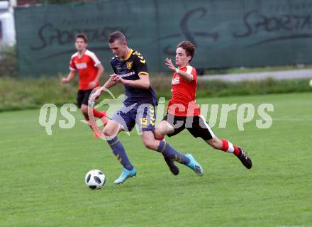 Fussball. 2. Klasse B. SG SK WeiÃenstein/SV Toeplitsch gegen Gitschtal.  Angelo Thomas Gasser (WeiÃenstein), Marco Domenig (Gitschtal.). WeiÃenstein, 5.10.2019.
Foto: Kuess
www.qspictures.net
---
pressefotos, pressefotografie, kuess, qs, qspictures, sport, bild, bilder, bilddatenbank
