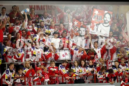EBEL. Eishockey Bundesliga. KAC gegen	VSV.  Fans (KAC). Klagenfurt, am 18.10.2019.
Foto: Kuess
www.qspictures.net

---
pressefotos, pressefotografie, kuess, qs, qspictures, sport, bild, bilder, bilddatenbank