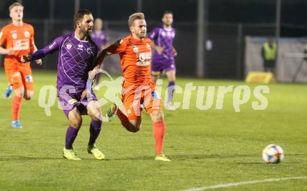 Fussball 2. Liga. SK Austria Klagenfurt gegen  SV Horn. Sandro Zakany,  (Austria Klagenfurt), Andree Neumayer (Horn). Klagenfurt, am 18.10.2019.
Foto: Kuess
www.qspictures.net
---
pressefotos, pressefotografie, kuess, qs, qspictures, sport, bild, bilder, bilddatenbank