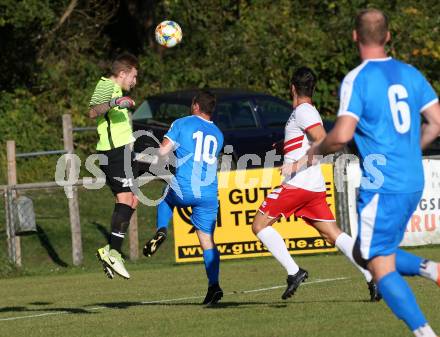 Fussball. 2. Klasse D. St. Paul gegen Maria Rojach. Dominik Messner (St. Paul), Marcel Manfred Maierhold (Maria Rojach). St. Paul, am 12.10.2019.
Foto: Kuess
www.qspictures.net

---
pressefotos, pressefotografie, kuess, qs, qspictures, sport, bild, bilder, bilddatenbank