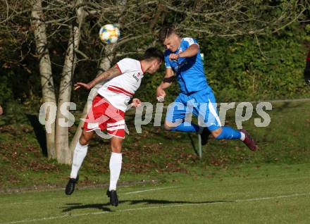 Fussball. 2. Klasse D. St. Paul gegen Maria Rojach. Franco Golec (St. Paul), Tevz Nabernik (Maria Rojach). St. Paul, am 12.10.2019.
Foto: Kuess
www.qspictures.net

---
pressefotos, pressefotografie, kuess, qs, qspictures, sport, bild, bilder, bilddatenbank