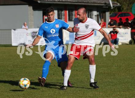 Fussball. 2. Klasse D. St. Paul gegen Maria Rojach. Philipp Unterluggauer (St. Paul), Tevz Nabernik (Maria Rojach). St. Paul, am 12.10.2019.
Foto: Kuess
www.qspictures.net

---
pressefotos, pressefotografie, kuess, qs, qspictures, sport, bild, bilder, bilddatenbank