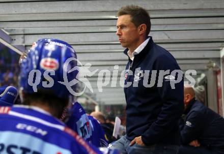 EBEL. Eishockey Bundesliga. EC VSV gegen Dornbirn Bulldogs	.  Trainer Jyrki Aho (VSV). Villach, am 20.10.2019.
Foto: Kuess
www.qspictures.net
---
pressefotos, pressefotografie, kuess, qs, qspictures, sport, bild, bilder, bilddatenbank
