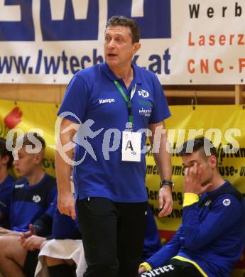 HLA. Handball BUndesliga. SC Kelag Ferlach gegen HSG Remus Baernbach/Koeflach. Trainer Sinisa Markota (SCF). Ferlach, am 12.10.2019.
Foto: Kuess
www.qspictures.net

---
pressefotos, pressefotografie, kuess, qs, qspictures, sport, bild, bilder, bilddatenbank