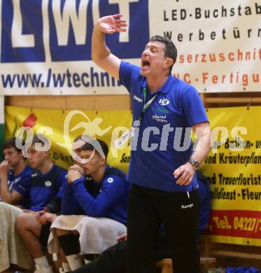 HLA. Handball BUndesliga. SC Kelag Ferlach gegen HSG Remus Baernbach/Koeflach. Trainer Sinisa Markota (SCF). Ferlach, am 12.10.2019.
Foto: Kuess
www.qspictures.net

---
pressefotos, pressefotografie, kuess, qs, qspictures, sport, bild, bilder, bilddatenbank
