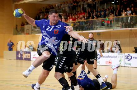 HLA. Handball BUndesliga. SC Kelag Ferlach gegen HSG Remus Baernbach/Koeflach. Blaz Klec (SCF). Ferlach, am 12.10.2019.
Foto: Kuess
www.qspictures.net

---
pressefotos, pressefotografie, kuess, qs, qspictures, sport, bild, bilder, bilddatenbank