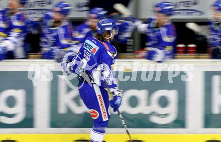 EBEL. Eishockey Bundesliga. EC VSV gegen Dornbirn Bulldogs	.  Torjubel Chris Collins (VSV). Villach, am 20.10.2019.
Foto: Kuess
www.qspictures.net
---
pressefotos, pressefotografie, kuess, qs, qspictures, sport, bild, bilder, bilddatenbank