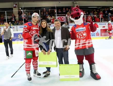 EBEL. Eishockey Bundesliga. KAC gegen	HC Orli Znojmo. Lukas Haudum (KAC). Klagenfurt, am 25.10.2019.
Foto: Kuess
www.qspictures.net

---
pressefotos, pressefotografie, kuess, qs, qspictures, sport, bild, bilder, bilddatenbank