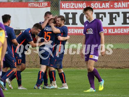 Fussball Unterliga Ost. Woelfnitz gegen SK Austria KLagenfurt. Torjubel Patrick Leczek (Woelfnitz). Woelfnitz, am 19.10.2019.
Foto: Kuess
www.qspictures.net

---
pressefotos, pressefotografie, kuess, qs, qspictures, sport, bild, bilder, bilddatenbank