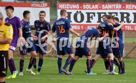 Fussball Unterliga Ost. Woelfnitz gegen SK Austria KLagenfurt. Torjubel Patrick Leczek (Woelfnitz). Woelfnitz, am 19.10.2019.
Foto: Kuess
www.qspictures.net

---
pressefotos, pressefotografie, kuess, qs, qspictures, sport, bild, bilder, bilddatenbank