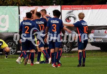 Fussball Unterliga Ost. Woelfnitz gegen SK Austria KLagenfurt. Torjubel Guenther Zussner (Woelfnitz). Woelfnitz, am 19.10.2019.
Foto: Kuess
www.qspictures.net

---
pressefotos, pressefotografie, kuess, qs, qspictures, sport, bild, bilder, bilddatenbank