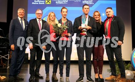 Nacht des Sports. Sportgala. Sportler des Jahres 2019.   Landeshauptmann Peter Kaiser, Franz Klammer, Special Olympics des Jahres Stefanie Bodner, Ingo Werba, Birgit Morelli. Velden, am 30.10.2019.
Foto: Kuess
www.qspictures.net

---
pressefotos, pressefotografie, kuess, qs, qspictures, sport, bild, bilder, bilddatenbank