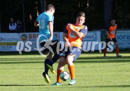 Fussball 1. KLasse A. Penk gegen Oberres Moelltal.  Markus Rauter,  (Penk),   Albert Daniel Unterlader (Oberes Moelltal). Penk, am 26.10.2019.
Foto: Kuess
www.qspictures.net

---
pressefotos, pressefotografie, kuess, qs, qspictures, sport, bild, bilder, bilddatenbank