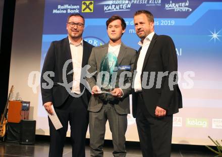 Nacht des Sports. Sportgala. Sportler des Jahres 2019.   Rookie des Jahres Nicolai Uznik. Velden, am 30.10.2019.
Foto: Kuess
www.qspictures.net

---
pressefotos, pressefotografie, kuess, qs, qspictures, sport, bild, bilder, bilddatenbank
