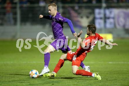Fussball 2. Liga. SK Austria Klagenfurt gegen  SKU Amstetten. Florian Jaritz,  (Austria Klagenfurt), Lukas Deinhofer (Amstetten). Klagenfurt, am 1.11.2019.
Foto: Kuess
www.qspictures.net
---
pressefotos, pressefotografie, kuess, qs, qspictures, sport, bild, bilder, bilddatenbank