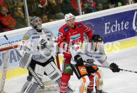 EBEL. Eishockey Bundesliga. KAC gegen	Dornbirn Bulldogs. Petersen Nicholas Eric (KAC), Schnetzer Ramon, 	Rinne Juha Rasmus (Dornbirn). Klagenfurt, am 1.11.2019.
Foto: Kuess
www.qspictures.net

---
pressefotos, pressefotografie, kuess, qs, qspictures, sport, bild, bilder, bilddatenbank