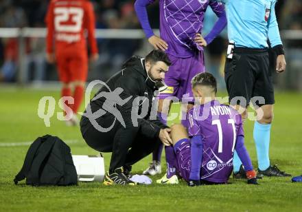 Fussball 2. Liga. SK Austria Klagenfurt gegen  SKU Amstetten. Christopher Winkler, Okan Aydin (Austria Klagenfurt). Klagenfurt, am 1.11.2019.
Foto: Kuess
www.qspictures.net
---
pressefotos, pressefotografie, kuess, qs, qspictures, sport, bild, bilder, bilddatenbank