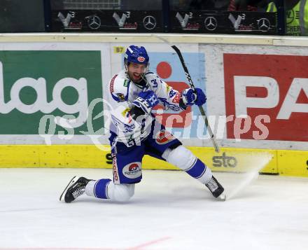 EBEL. Eishockey Bundesliga. EC VSV gegen KAC. Torjubel Pollastrone Jerry  (VSV). Villach, am 3.11.2019.
Foto: Kuess
www.qspictures.net
---
pressefotos, pressefotografie, kuess, qs, qspictures, sport, bild, bilder, bilddatenbank