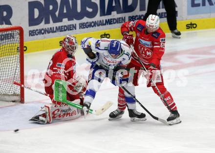 EBEL. Eishockey Bundesliga. EC VSV gegen KAC. 	Pollastrone Jerry (VSV), Kernberger Michael, Haugen Lars (KAC). Villach, am 3.11.2019.
Foto: Kuess
www.qspictures.net
---
pressefotos, pressefotografie, kuess, qs, qspictures, sport, bild, bilder, bilddatenbank