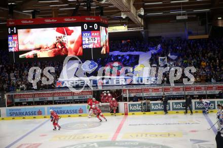 EBEL. Eishockey Bundesliga. EC VSV gegen KAC.   Fans. Villach, am 3.11.2019.
Foto: Kuess
www.qspictures.net
---
pressefotos, pressefotografie, kuess, qs, qspictures, sport, bild, bilder, bilddatenbank