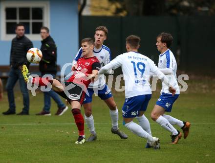 Fussball Kaerntner Liga. Treibach gegen St. Jakob/Ros. . Raffael Mario Kaefer, Daniel Billy Kreuzer, David Armin Hude (Treibach), Emir Ljubijankic  (St. Jakob). Treibach, am 9.11.2019.
Foto: Kuess
www.qspictures.net
---
pressefotos, pressefotografie, kuess, qs, qspictures, sport, bild, bilder, bilddatenbank