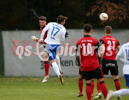 Fussball Kaerntner Liga. Treibach gegen St. Jakob/Ros. .  Fabian Christian Gangl (Treibach), Wolfgang Michael Sereinig  (St. Jakob). Treibach, am 9.11.2019.
Foto: Kuess
www.qspictures.net
---
pressefotos, pressefotografie, kuess, qs, qspictures, sport, bild, bilder, bilddatenbank
