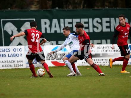 Fussball Kaerntner Liga. Treibach gegen St. Jakob/Ros. .  Fabio Sebastian Miklautz (Treibach), Marco Koller, Wolfgang Michael Sereinig  (St. Jakob). Treibach, am 9.11.2019.
Foto: Kuess
www.qspictures.net
---
pressefotos, pressefotografie, kuess, qs, qspictures, sport, bild, bilder, bilddatenbank