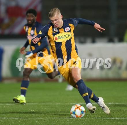Fussball Bundesliga. RZ Pellets WAC gegen FC Red Bull Salzburg.  Erling Braut Haland   (Salzburg). Wolfsberg, am 10.11.2019.
Foto: Kuess
www.qspictures.net

---
pressefotos, pressefotografie, kuess, qs, qspictures, sport, bild, bilder, bilddatenbank