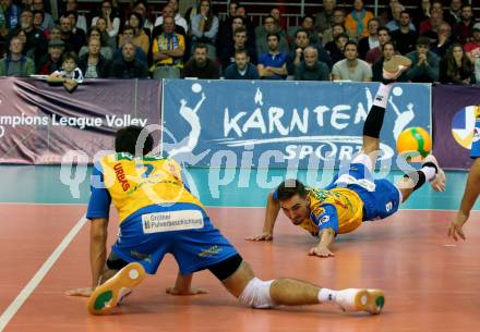 Volleyball. CEV Champions League Volley 2020 Men. SK Zadruga Aich/Dob gegen HAOK Mladost Zageb. Maximilian Landfahrer, Peter Mlynarcik (Aich/Dob). Klagenfurt, am 13.11.2019.
Foto: Kuess
www.qspictures.net
Foto: Kuess
---
pressefotos, pressefotografie, kuess, qs, qspictures, sport, bild, bilder, bilddatenbank