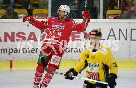 EBEL. Eishockey Bundesliga. KAC gegen	Vienna Capitals. Torjubel Thomas Hundertpfund (KAC). Klagenfurt, am 15.11.2019.
Foto: Kuess
www.qspictures.net

---
pressefotos, pressefotografie, kuess, qs, qspictures, sport, bild, bilder, bilddatenbank