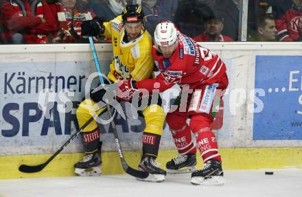EBEL. Eishockey Bundesliga. KAC gegen	Vienna Capitals. Thomas HUndertpfund, (KAC), Alex Wall  (Vienna Capitals). Klagenfurt, am 15.11.2019.
Foto: Kuess
www.qspictures.net

---
pressefotos, pressefotografie, kuess, qs, qspictures, sport, bild, bilder, bilddatenbank