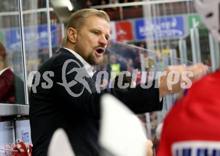 EBEL. Eishockey Bundesliga. KAC gegen	Vienna Capitals. Trainer Petri Matikainen (KAC). Klagenfurt, am 15.11.2019.
Foto: Kuess
www.qspictures.net

---
pressefotos, pressefotografie, kuess, qs, qspictures, sport, bild, bilder, bilddatenbank