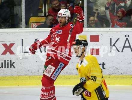 EBEL. Eishockey Bundesliga. KAC gegen	Vienna Capitals. Torjubel Thomas Hundertpfund (KAC). Klagenfurt, am 15.11.2019.
Foto: Kuess
www.qspictures.net

---
pressefotos, pressefotografie, kuess, qs, qspictures, sport, bild, bilder, bilddatenbank