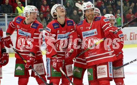 EBEL. Eishockey Bundesliga. KAC gegen	Vienna Capitals. Michael Kernberger, Marco Richter, Thomas Hundertpfund (KAC). Klagenfurt, am 15.11.2019.
Foto: Kuess
www.qspictures.net

---
pressefotos, pressefotografie, kuess, qs, qspictures, sport, bild, bilder, bilddatenbank