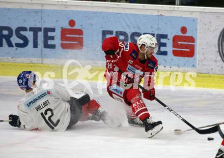 EBEL. Eishockey Bundesliga. KAC gegen HC TWK Innsbruck. Matthew Neal,  (KAC), Thomas Vallant (HC Innsbruck). Klagenfurt, am 17.11.2019.
Foto: Kuess
www.qspictures.net

---
pressefotos, pressefotografie, kuess, qs, qspictures, sport, bild, bilder, bilddatenbank