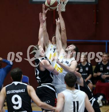 Basketball Zweite Liga 2019/2020. Grunddurchgang 11. Runde. Woerthersee Piraten gegen Mattersburg Rocks. Simon Finzgar, Maximilian Kunovjanek (Piraten), Philipp Germ (Mattersburg). Klagenfurt, am 23.11.2019.
Foto: Kuess
www.qspictures.net

---
pressefotos, pressefotografie, kuess, qs, qspictures, sport, bild, bilder, bilddatenbank