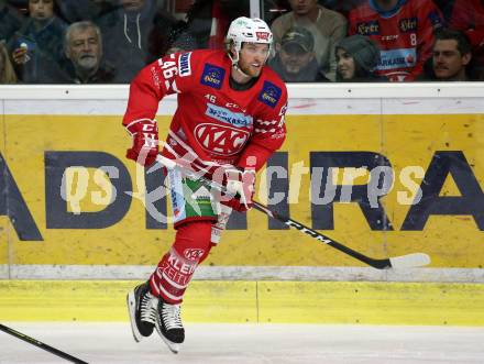 EBEL. Eishockey Bundesliga. KAC gegen	HCB Suedtirol Alperia. Johannes Bischofberger (KAC). Klagenfurt, am 24.11.2019.
Foto: Kuess
www.qspictures.net

---
pressefotos, pressefotografie, kuess, qs, qspictures, sport, bild, bilder, bilddatenbank