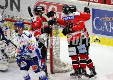 EBEL. Eishockey Bundesliga. EC VSV gegen HC Znojmo. Torjubel  (Znojmo). Villach, am 29.11.2019.
Foto: Kuess
www.qspictures.net
---
pressefotos, pressefotografie, kuess, qs, qspictures, sport, bild, bilder, bilddatenbank