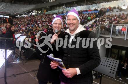 SK Austria Klagenfurt. Mitsing-Konzert. Kaernten singt Weihnachtslieder.  Christian Rosenzopf, Udo Wenders. Klagenfurt, am 1.12.2019.
Foto: Kuess
www.qspictures.net
---
pressefotos, pressefotografie, kuess, qs, qspictures, sport, bild, bilder, bilddatenbank