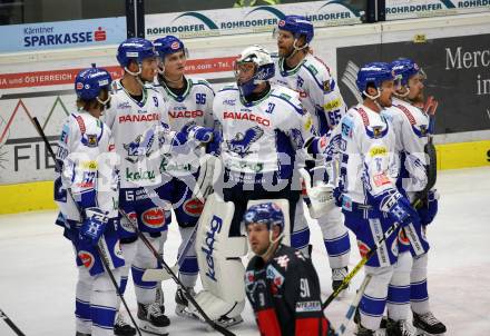 EBEL. Eishockey Bundesliga. EC VSV gegen HC TWK Innsbruck. Jubel VSV. Villach, am 3.12.2019.
Foto: Kuess
www.qspictures.net
---
pressefotos, pressefotografie, kuess, qs, qspictures, sport, bild, bilder, bilddatenbank