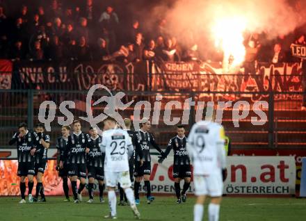 Fussball Bundesliga. RZ Pellets WAC gegen LASK. Torjubel   (LASK). Wolfsberg, am 7.12.2019.
Foto: Kuess
www.qspictures.net

---
pressefotos, pressefotografie, kuess, qs, qspictures, sport, bild, bilder, bilddatenbank