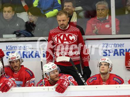 EBEL. Eishockey Bundesliga. KAC gegen	EC Red Bull Salzburg.  Trainer Petri Matikainen,  (KAC). Klagenfurt, am 6.12.2019.
Foto: Kuess
www.qspictures.net

---
pressefotos, pressefotografie, kuess, qs, qspictures, sport, bild, bilder, bilddatenbank