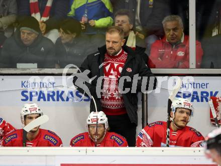 EBEL. Eishockey Bundesliga. KAC gegen	EC Red Bull Salzburg.  Trainer Petri Matikainen (KAC). Klagenfurt, am 6.12.2019.
Foto: Kuess
www.qspictures.net

---
pressefotos, pressefotografie, kuess, qs, qspictures, sport, bild, bilder, bilddatenbank